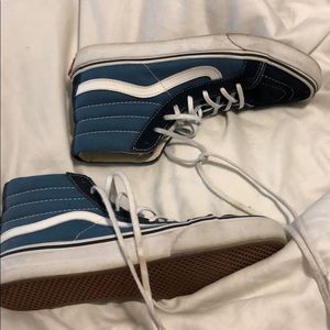 Navy and Blue High Top Old School Vans